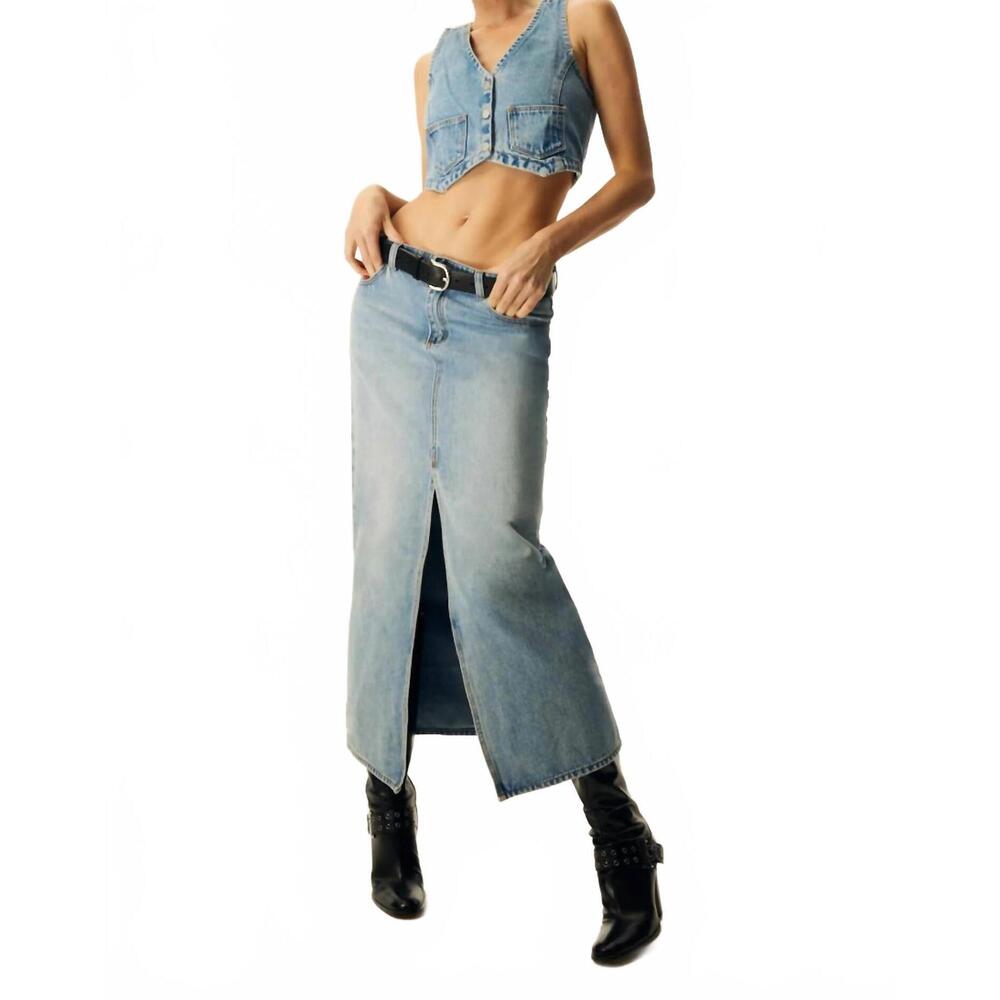 NEW ABRAND JEANS 99’ low denim skirt in blue
